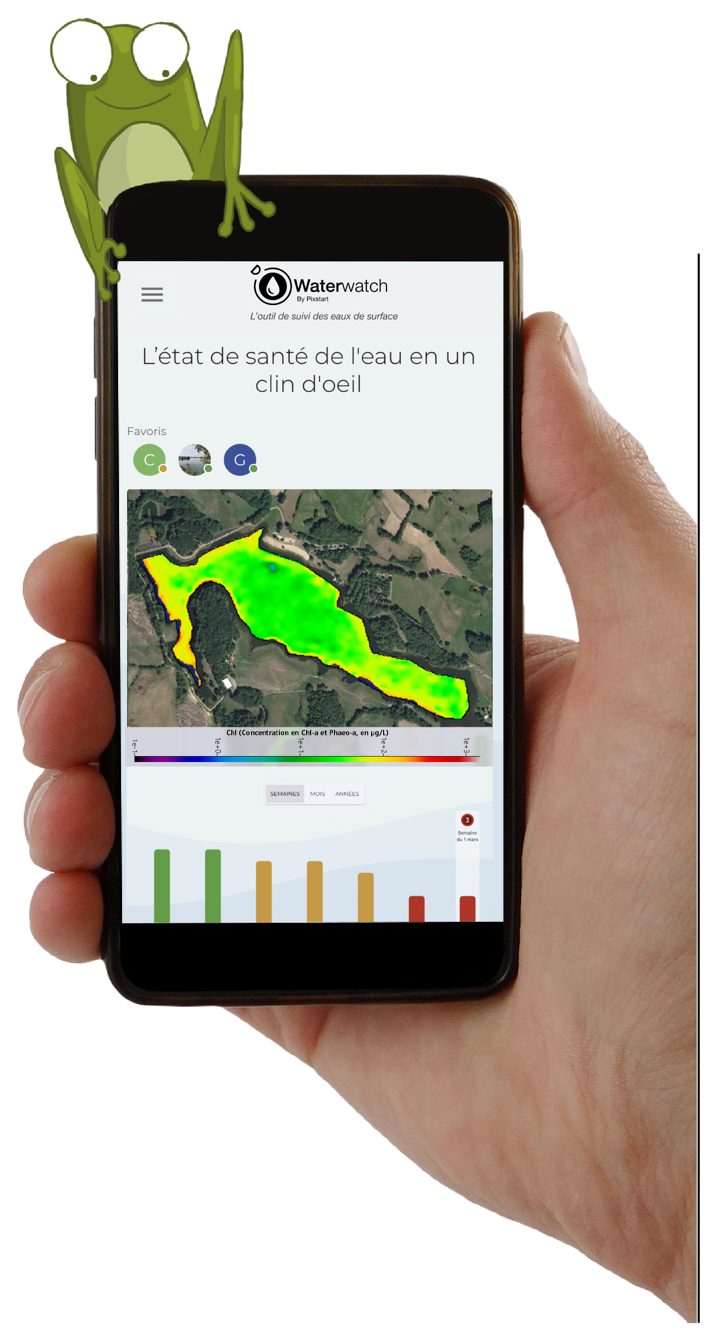 Application waterwatch télédetection cyanobactéries