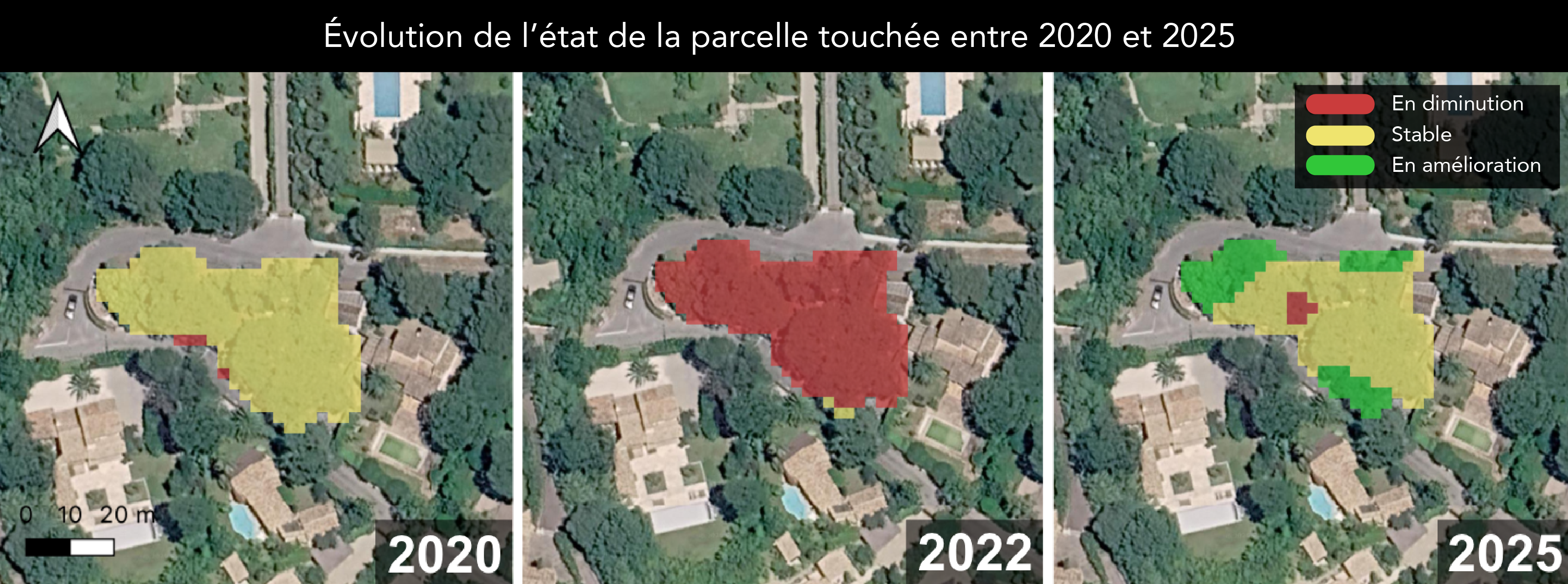 Évolution parcelle attaquée Évolution parcelle attaquée